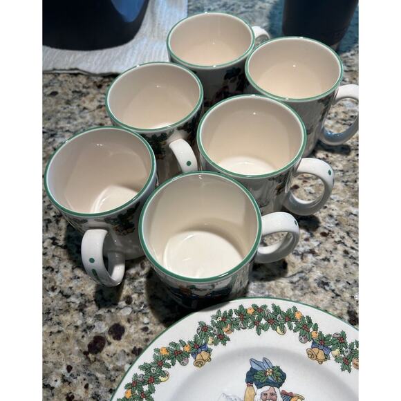 SPODE Collectible British + German Santa‎ Around World Mugs 1st 2nd Series Set 6 - Picture 5 of 14